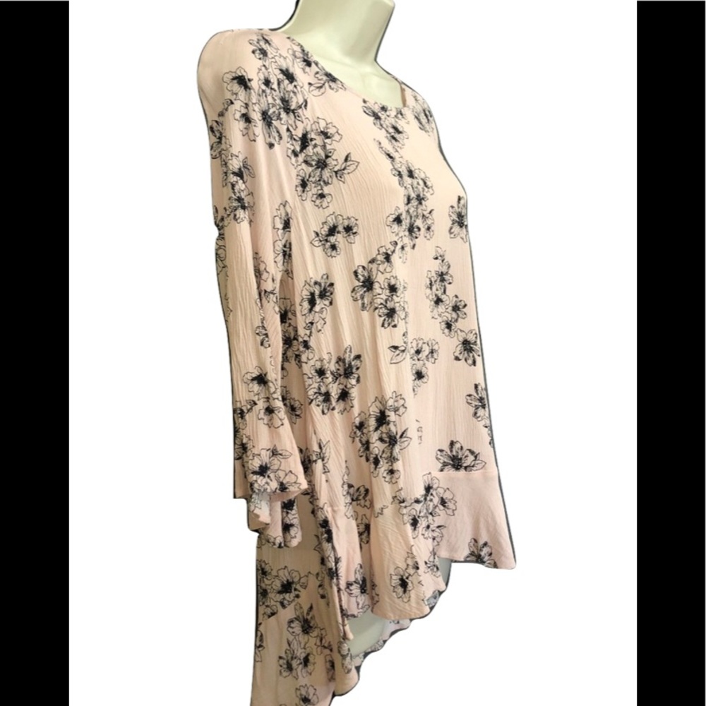 Hi-Low Peplum-Hem Tunic, M